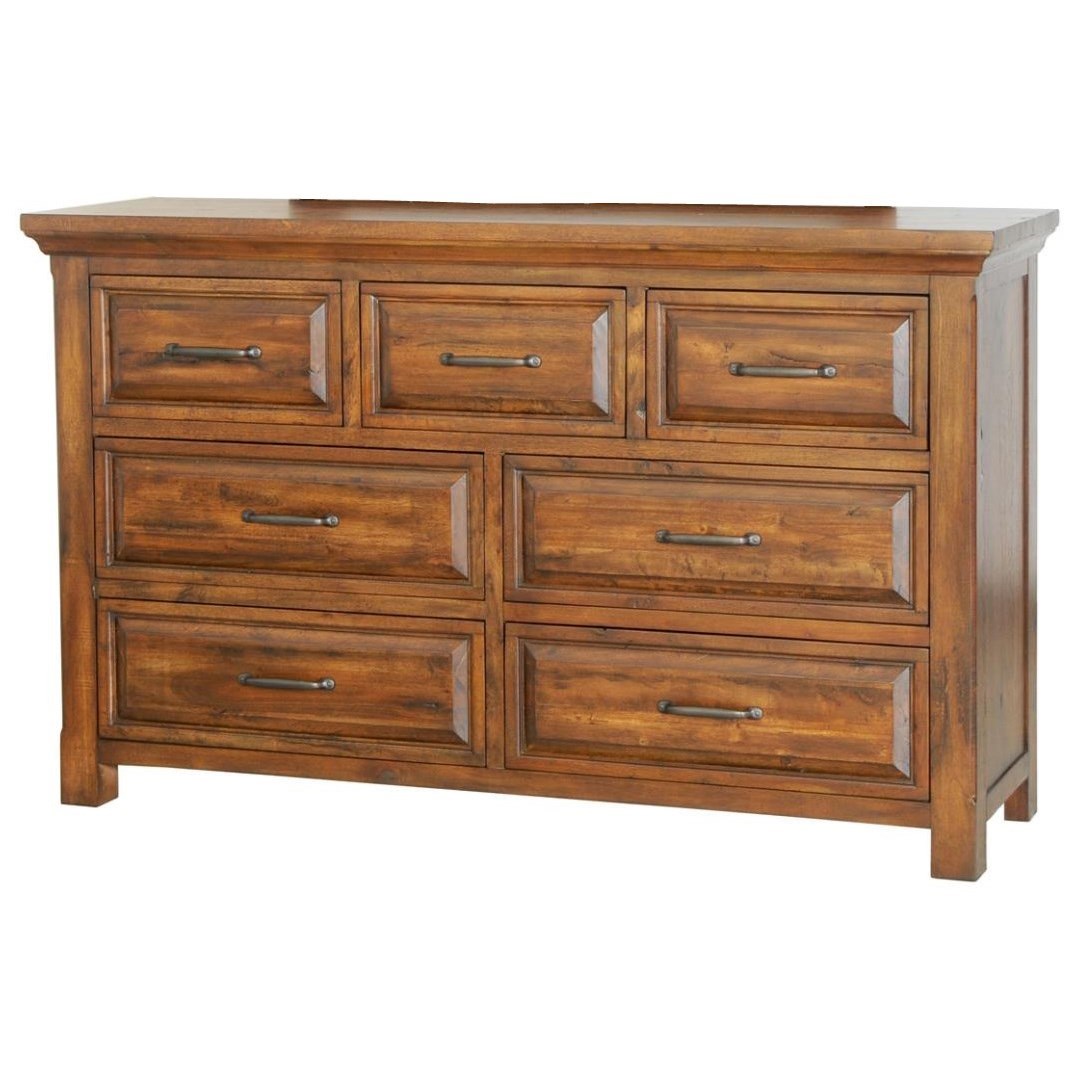 Virginia Furniture Market Solid Wood Durham Rustic 7 Drawer Dresser